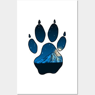 Wolf Paw Print - Mount Hood Posters and Art